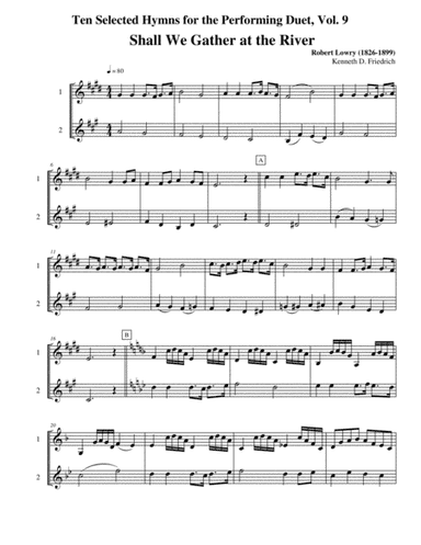 Ten Selected Hymns for the Performing Duet, Vol. 9 - trumpet (clarinet) and horn (arr. Kenneth D. Friedrich)