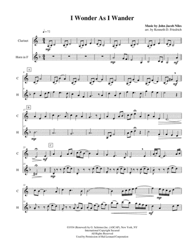 I Wonder As I Wander (arr. Kenneth D. Friedrich)
