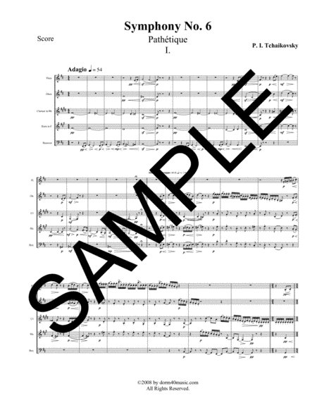 Symphony No. 6 - 1st Movement for Woodwind Quintet (arr. Dorm 40 Music)