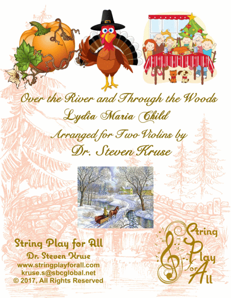 Over the River and Through the Woods for Two Violins (arr. Steven Kruse)