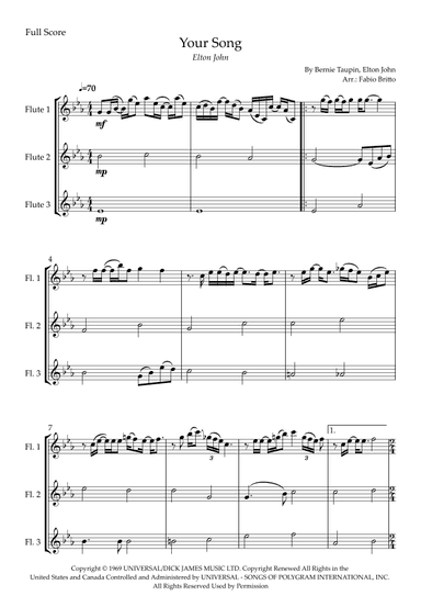 Your Song (arr. Fabio Britto)
