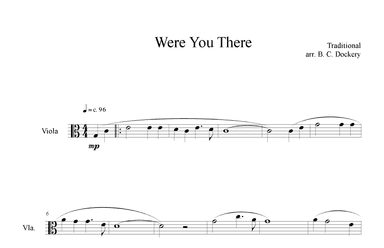 Were You There (Viola Solo) (arr. B. C. Dockery)