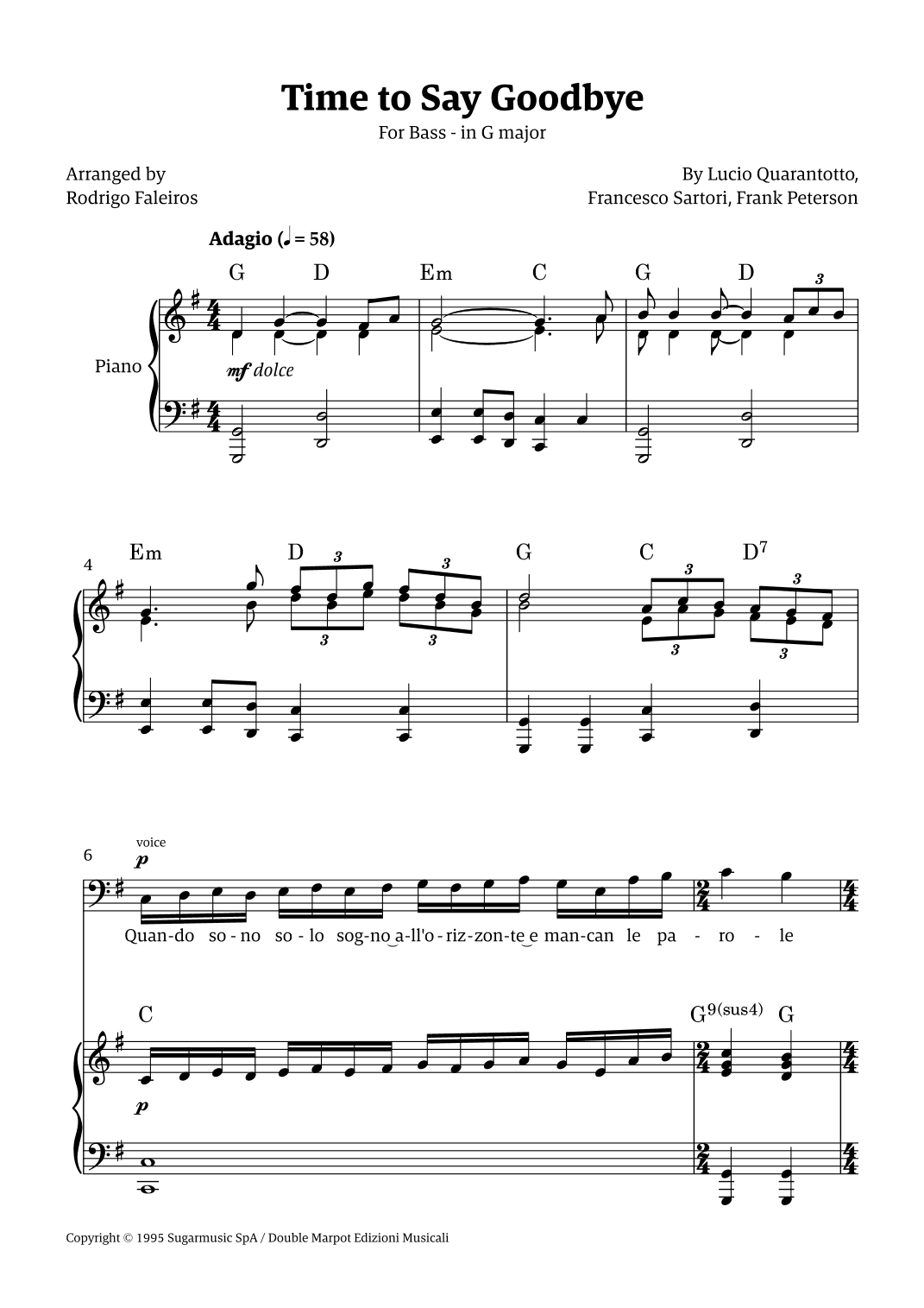Time To Say Goodbye (arr. Rodrigo Faleiros)