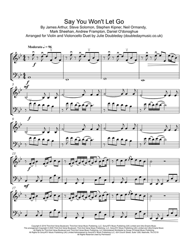 Say You Won't Let Go (arr. Julie Doubleday)