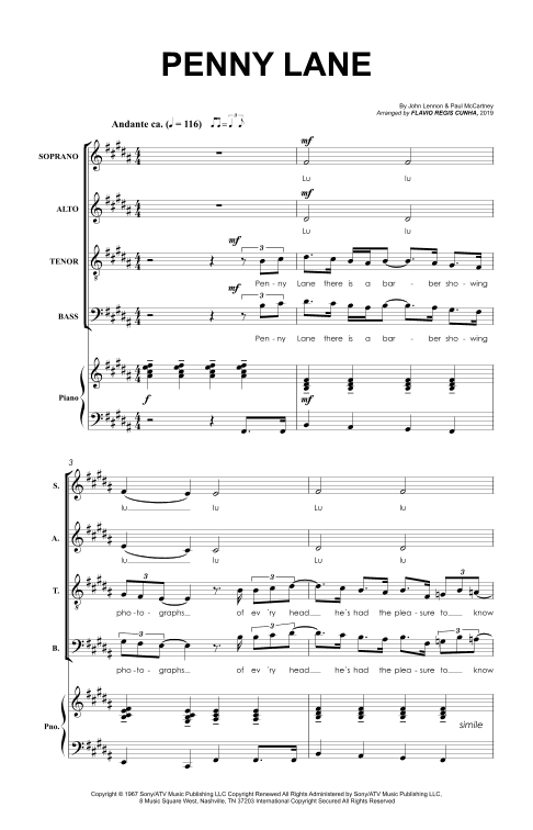 Penny Lane (arr. Flavio Regis Cunha)