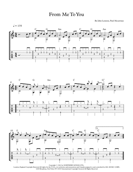 From Me To You (arr. Miguel Calderon)