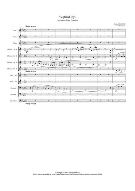 Wagner: Siegfried Idyll - symphonic wind (duodectet - 12 players) (arr. Ray Thompson)
