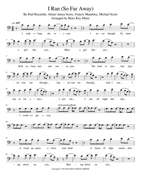 I Ran (so Far Away) (arr. Brass Key Music)