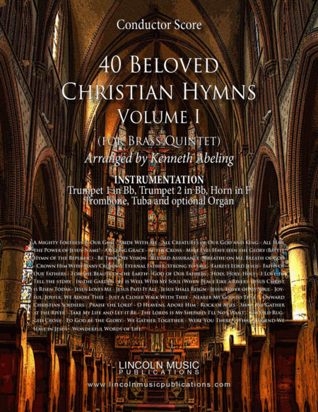 40 Beloved Christian Hymns Volume I (for Brass Quintet and optional Organ) (arr. Kenneth Abeling)