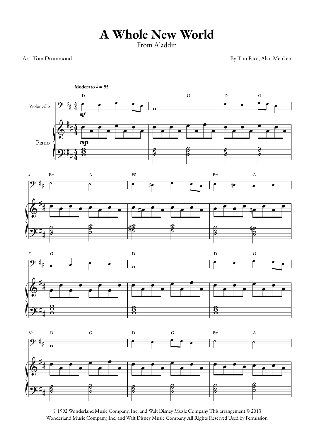 A Whole New World (arr. Tom Drummond)