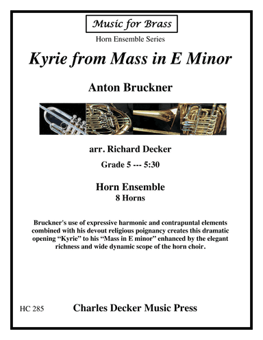 Kyrie from Mass in E Minor for Horn Ensemble (arr. Richard Decker)
