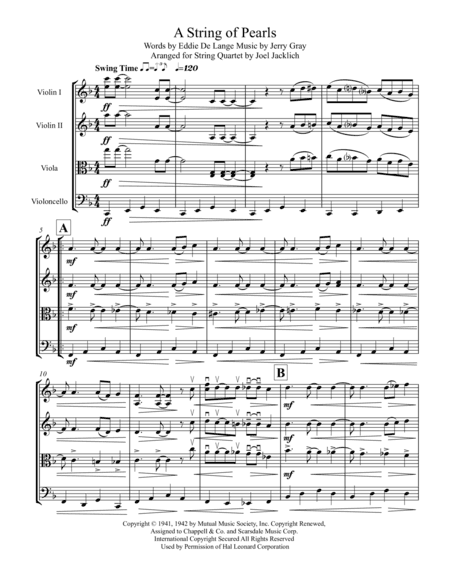 A String Of Pearls (arr. Joe Jacklich)