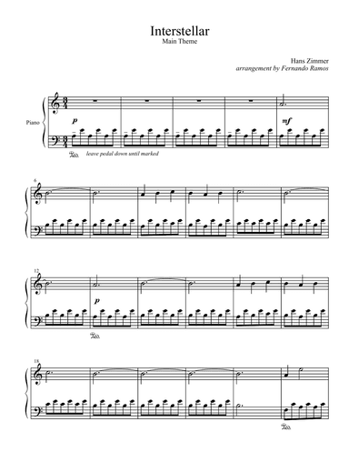 Interstellar (arr. Fernando Ramos)