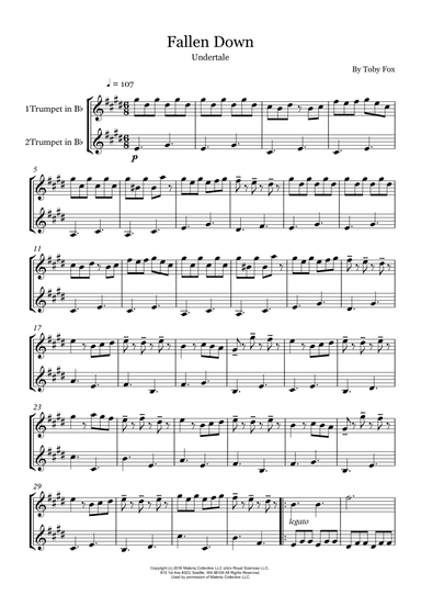 Fallen Down (from Undertale) (arr. Rebeca Goncalves)