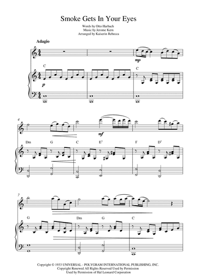 Smoke Gets In Your Eyes (arr. Kaiserin Rebecca)