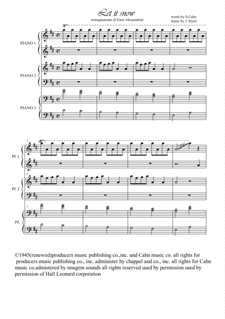 Let It Snow! Let It Snow! Let It Snow! (arr. Ester Alessandrini)