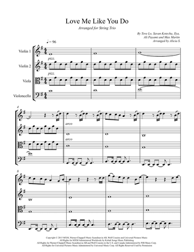 Love Me Like You Do (arr. Alicia S.)