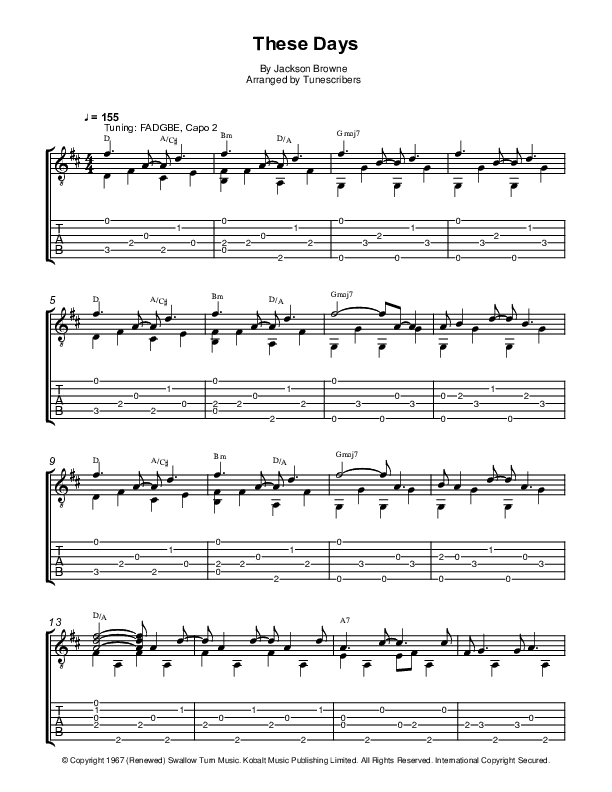These Days (arr. Tunescribers)