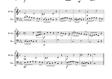 Blessed be that Maid Mary, arranged for Bb trumpet/flugelhorn and trombone (arr. Iain Laks)
