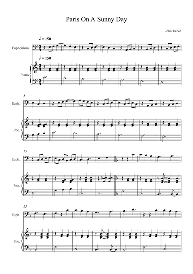 Paris On A Summer Day for Euphonium and Piano