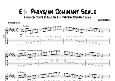 Eb Phrygian Dominant Scale (4 Ways to Play)