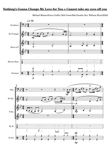 Nothing's Gonna Change My Love For You (arr. SHIU Wai Yau, William)