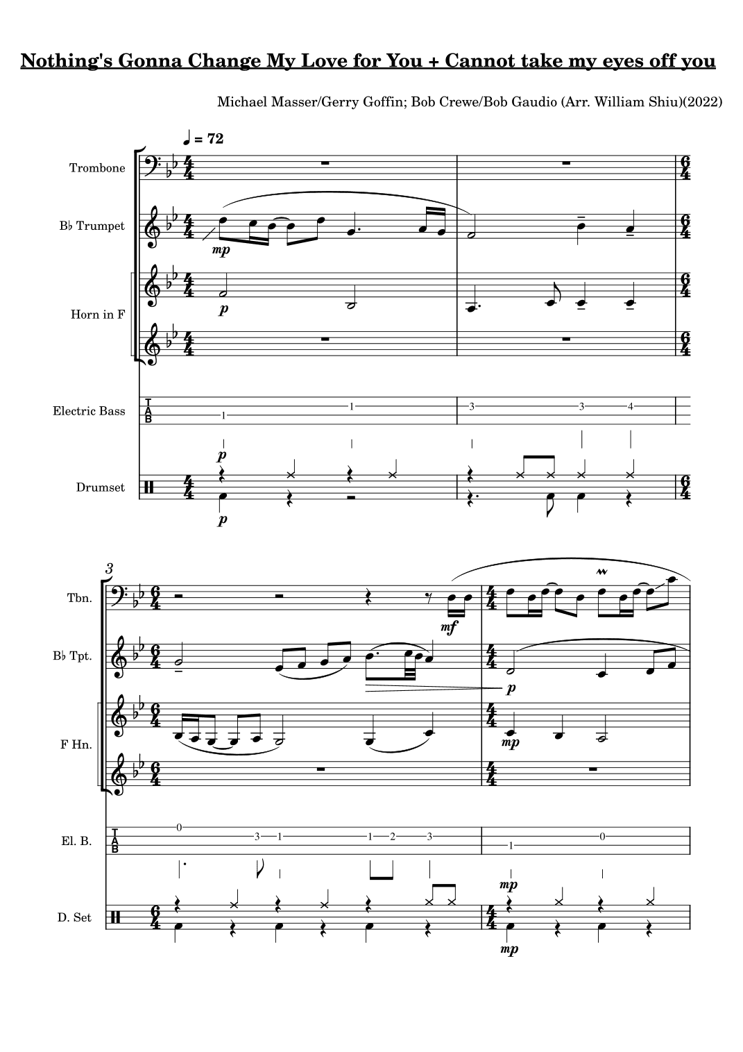 Nothing's Gonna Change My Love For You (arr. SHIU Wai Yau, William)