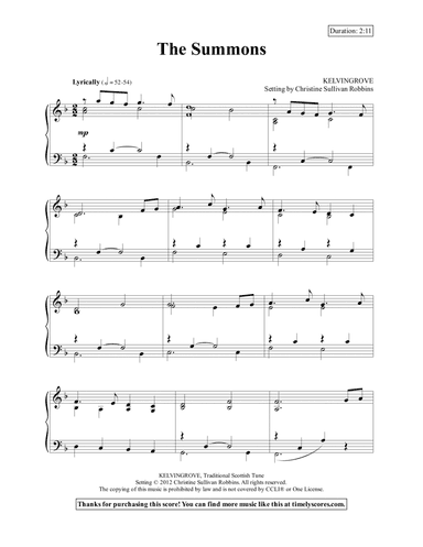 The Summons (arr. Christine Sullivan Robbins)