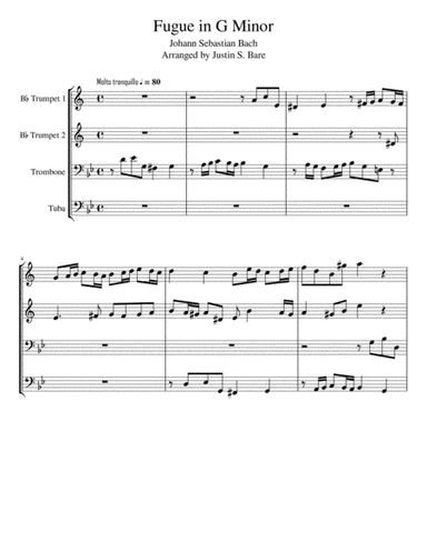 Fugue in G Minor (arr. Justin S. Bare)