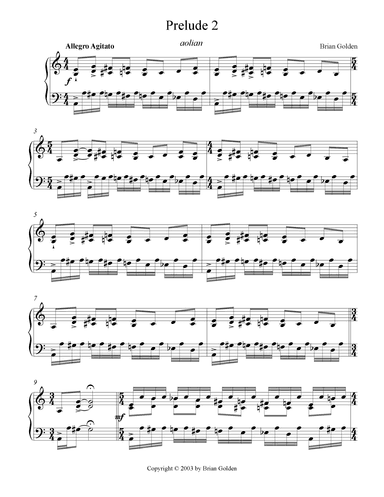 Prelude 2 in A Minor Aolian