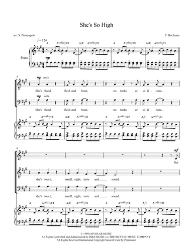 She's So High (arr. Scott Pietrangelo)