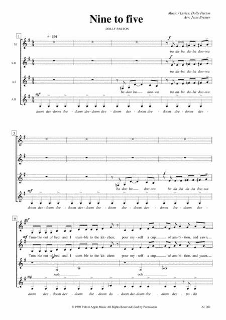 Nine To Five (arr. Jetse Bremer)