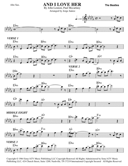 And I Love Her (arr. Jorge Juárez)