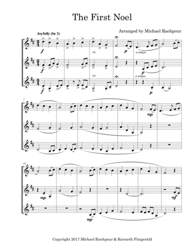 The First Noel - Trumpet Trio (arr. Michael Raehpour)