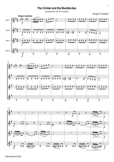 The Cricket and the Bumblebee (arr. Edition Maulwurf)