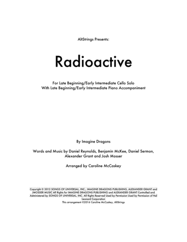 Radioactive (arr. Caroline McCaskey)
