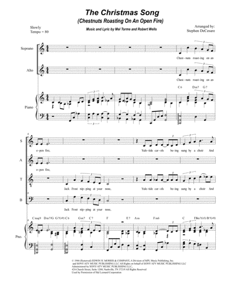 The Christmas Song (Chestnuts Roasting On An Open Fire) (arr. Stephen DeCesare)