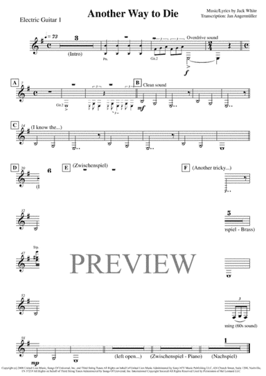 Another Way To Die (arr. Jan Angermüller)