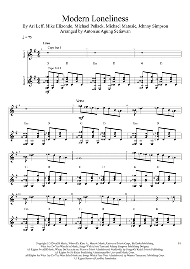 Modern Loneliness (arr. Antonius Agung Setiawan)