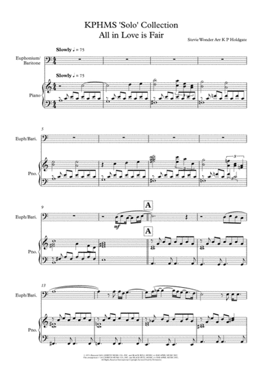 All In Love Is Fair (arr. Kevin P Holdgate)