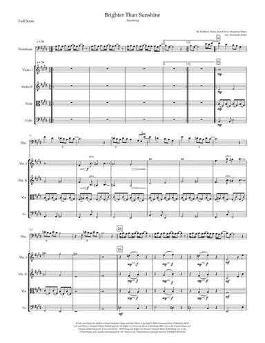 Brighter Than Sunshine (arr. Fernando Britto)