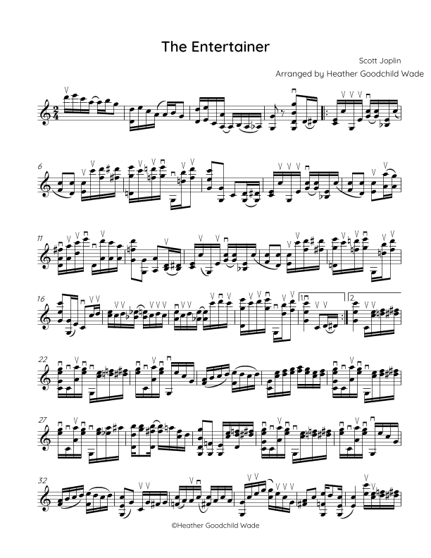 The Entertainer (arr. Heather Goodchild Wade)