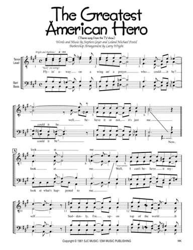 The Greatest American Hero (arr. Larry Wright)