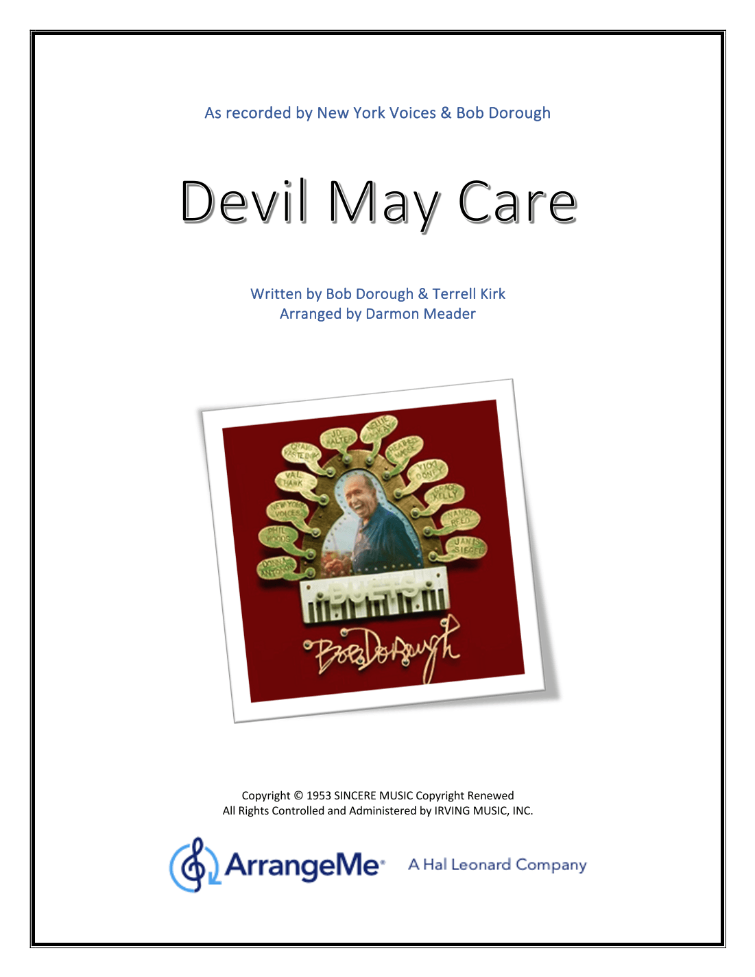 Devil May Care (arr. Darmon Meader)