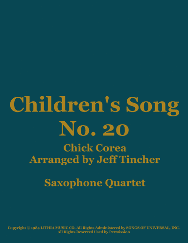 Children's Song No. 20 (arr. Jeff Tincher)