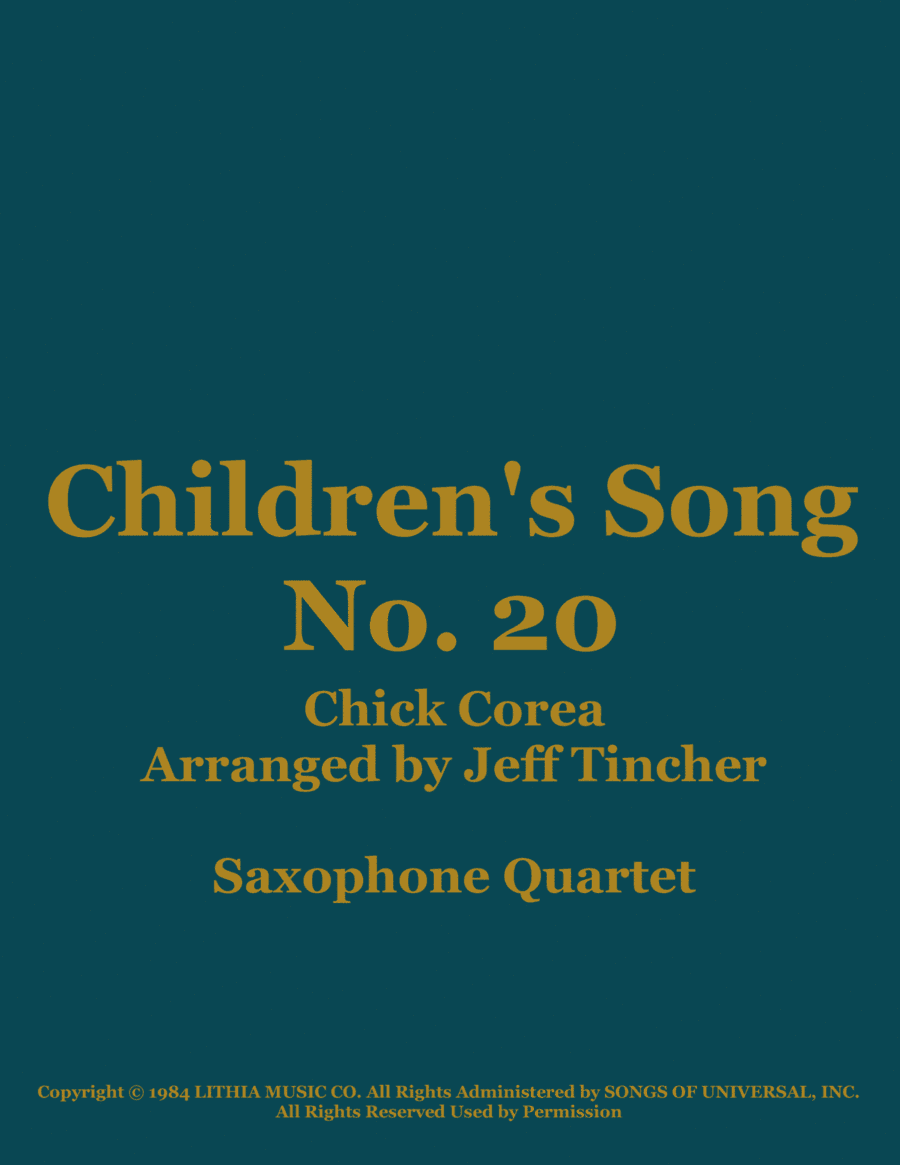 Children's Song No. 20 (arr. Jeff Tincher)