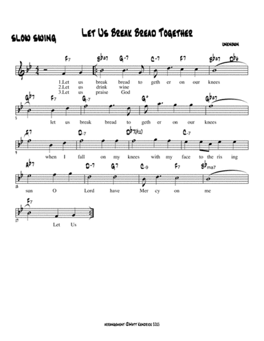 Let Us Break Bread Together (arr. Matt Kendrick)
