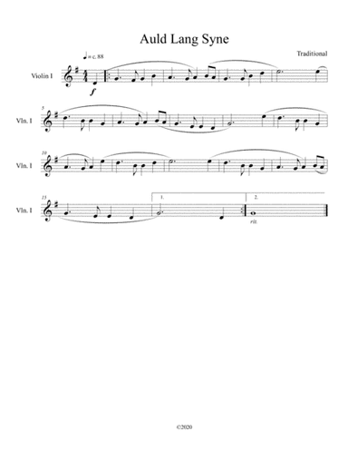 Auld Lang Syne (violin solo) (arr. B. C. Dockery)