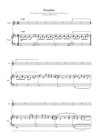 Paradise (arr. Matthew pyeon)