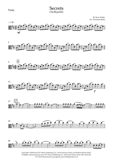 Secrets (arr. Fernando Britto)